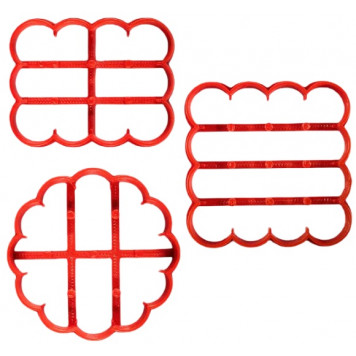 Набор форм для печенья Круг, квадрат, прямоугольник, 3шт