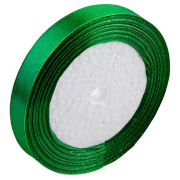 Лента атласная 12мм зеленый 23м №19