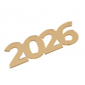 Топпер "2026" золото, 10*3,5 см