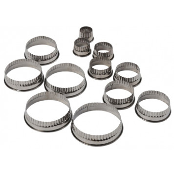 Формы для печенья Доляна «Волна», набор 12 шт., d=3.5-10.5 см, h=3 см, нержавеющая сталь