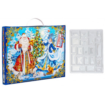 Подарочная новогодняя коробка, Адвент календарь«Снежный праздник», 39×29.5×3 см