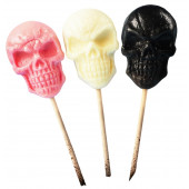 Хеллоуин. Карамель леденцовая «Черепа» на палочке, 24 г