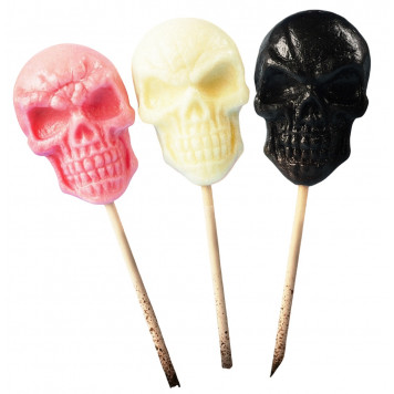 Хеллоуин. Карамель леденцовая «Черепа» на палочке, 24 г