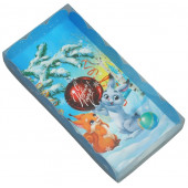 Коробка для кондитерских изделий новогодняя с пластиковой крышкой «Зайка и белочка», 10.5 х 21 х 3 см