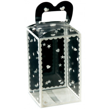 Складная прозрачная коробка из PVC, для упаковки подарков, «Сердце», 6×6×10 см