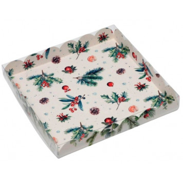 Коробка для печенья «С Новым годом!», 21×21×3 см