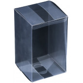 Складная прозрачная коробка из PVC, для упаковки подарков, матовая 11×11×18 см