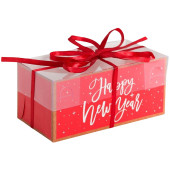 Коробка для капкейка Happy new year, Новый год, 16 х 8 х 7.5 см