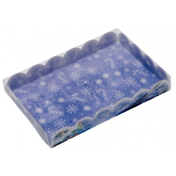 Коробка для печенья, кондитерская новогодняя упаковка «С Новым годом!», 22×15×3 см