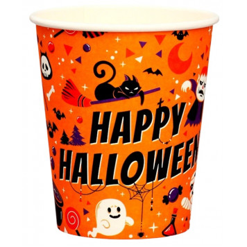 Стакан бумажный одноразовый «Счастливого хэллоуина», в наборе 6 шт.