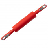 Скалка Доляна «Каппадокия», 43×5 см, рабочая часть 19.5 см, красная