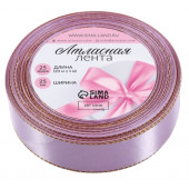 Лента атласная, с золотым люрексом, 25 мм, 23±1 м, сиреневая №044