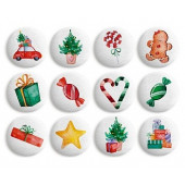 Медальоны Рождество 35*25мм, 18шт