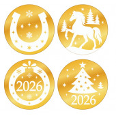 Бирки Новый год с подковой нз44