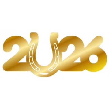 Набор топперов 2026 с подковой ММ, 4шт