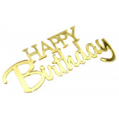 Топпер Happy Birthday акрил серебро зав04