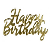 Набор топперов Happy Birthday акрил серебро зн42/3