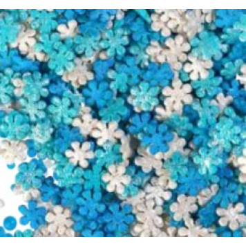 Посыпки Снежинки синие, голубые и белые, 50г