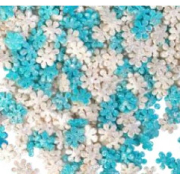 Посыпки Снежинки голубые и белые, 50г