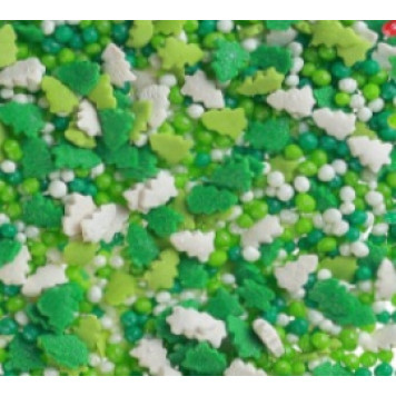 Посыпки Зеленые, белые елки и шарики 54, 50г