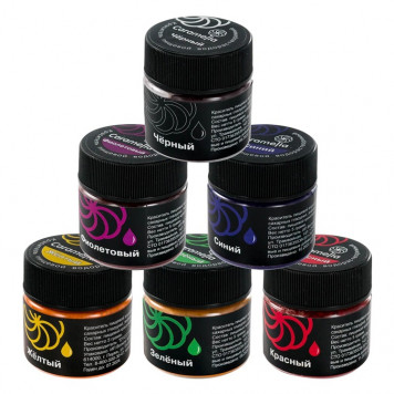Набор сухих водораств. красителей Caramella, 6 цветов