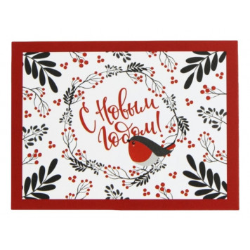 Открытка - комплимент «Новогодний венок», 6×8 см