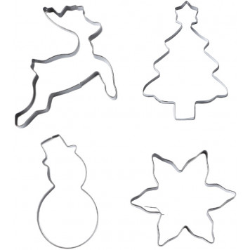 Формы для выпечки новогодние «Уютная сказка», 4 шт.