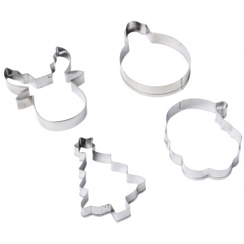 Формы для выпечки новогодние «Счастливого Нового года», 4 шт.