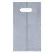 Пакет квадратный полиэтиленовый с вырубной ручкой, упаковка, прозрачный, 23.5×38+22 см ±5% 60 мкм