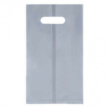 Пакет квадратный полиэтиленовый с вырубной ручкой, упаковка, прозрачный, 23.5×38+22 см ±5% 60 мкм