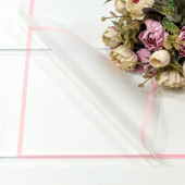 Пленка в листах 57*57 матовая с Розовой рамкой