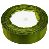 Лента атласная 2см 25ярд Темно-оливковый