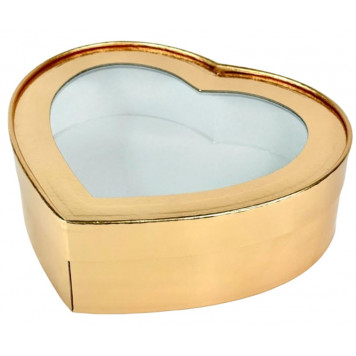 Коробка Сердце 21*18*3 золото