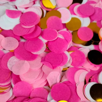 Конфетти для декора (бело/роз/фуксия/золото), 50г