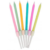 Свечи Пастель 6шт, 9,5см