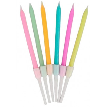Свечи Пастель 6шт, 9,5см