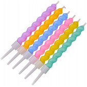 Свечи Пастел Спираль 6шт, 11см