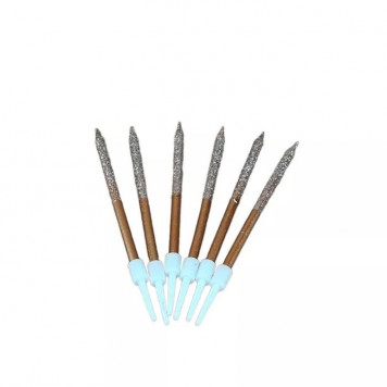 Свечи Бронза с блеском 6шт, 10см