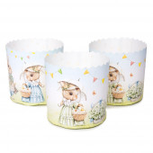 Форма бум. для кулича Ретро зайцы 9см