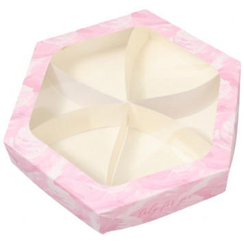 Коробка кондитерская складная, упаковка «Зефир», 23×20×4 см