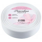 Лента репсовая, 25 мм, 23±1 м, белая №01