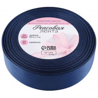 Лента репсовая, 25 мм, 23±1 м, тёмно-синяя №38