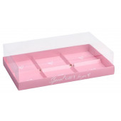 Коробка кондитерская для муссовых пирожных «Сердечки», 27×17.8×6.5 см