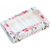 Кондитерская упаковка, коробка с ламинацией «С 8 марта», 20 х 12 х 4 см