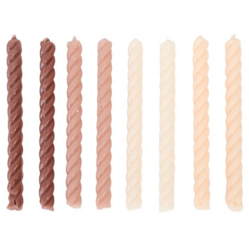 Свечи для торта «Бежевая палитра», 7 см, 8 шт.