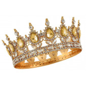 Корона золотая с золотыми камнями, 12см