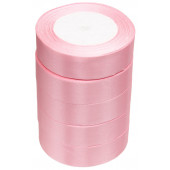 Лента атласная Нежно-розовая 25мм, 23м