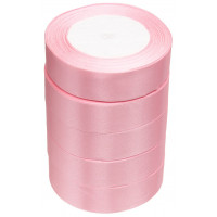 Лента атласная Нежно-розовая 25мм, 23м