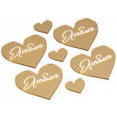 Набор топперов Люблю 5см, 4шт