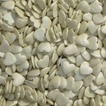 Посыпки Сердечки блестящие белые, 50г